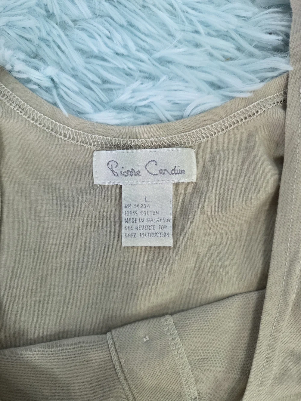 Pierre Cardin‎ Vintage Tan Cotton Sleeveless Maxi Dress with Pockets - Size L